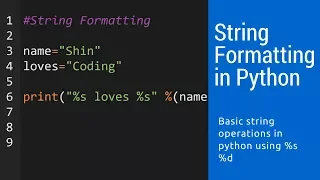 Python Tutorial String Formatting Beginner Level