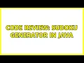 Code Review Sudoku generator in Java 2 Solutions
