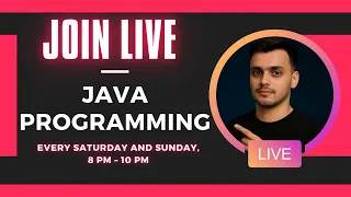 LIVE Java Full Course Java Tutorial for Beginners Recursion in Java Java Interview Question