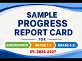 DepEd Template Progress Report Card for Kinder Grade 1-3 and Grade 4-6 with PACE Evaluation Form