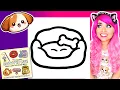 Coloring My NEW Cozy Pet Life Coloring Book Dog Bed Page Cozy Coloring Book Ohuhu Markers