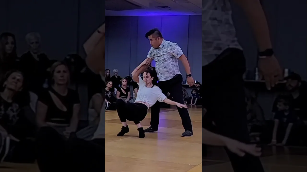 He was my coach...now we compete together 😃 #improv #westcoastswing with ‪@ArjayCenteno‬