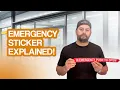 Besam ANSI A156.10 Red In Emergency Push To Open and Automatic Door-Stand Clear Automatic Sliding Door Sticker Decal - Video 3 of 1