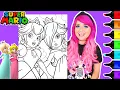 Coloring Princess Peach Rosalina Super Mario Coloring Page Caliart Markers