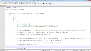 MS Access Database Connectivity in Java JDBC-ODBC - In English