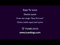 Easy To Love - Dustin Lynch (play-along for guitar)