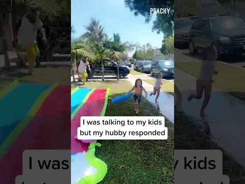 Who's the most immature member of my family? #slipnslide #water #dad #fail #shorts