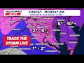 How much snow is DC getting on Sunday