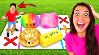 LO TIENI, LO SCAMBI O LO BUTTI GIGANTE CON GLI SQUISHY RAVIOLI CHALLENGE! 😵 Ci scambiamo Dumplings