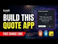 How To Make Quote Generator Website Using HTML CSS And JavaScript Free Source Code