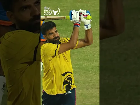 Pierces the field. Four runs added | Legends League Cricket 2026