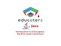 Java Programming Tutorial - 25 Introduction to an Exception Runtime stack mechanism