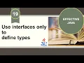 Effective Java Item 19 Use interfaces only to define types