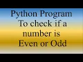 Python Lecture 13 Python Program to check if a number is Even or Odd Python for Beginners