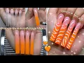 ORANGE OMBRE USING POLYGEL EASY NAIL ART SUMMER NAIL DESIGN Nail Tutorial