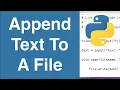 Append Text To A File Python Example