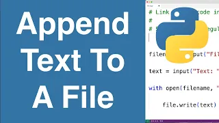 Append Text To A File Python Example