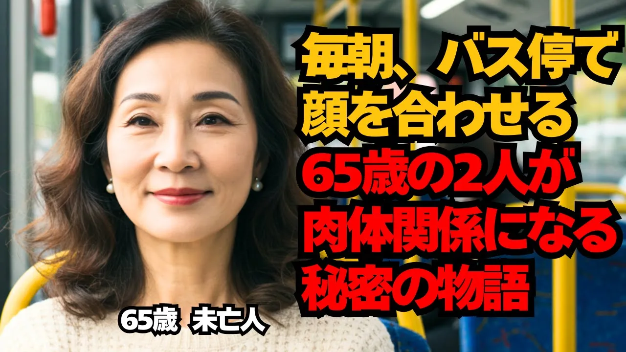 Outline Video 【シニア恋愛】バス停で偶然の出会い。毎朝バス停ですれ違う未亡人同士。ついに交わした言葉は、お茶でもどうですか?の先に待つシニア男女の物語。65歳未亡人。