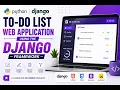 To - do List Web Application using the Django framework