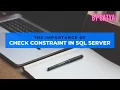 Check Constraint In Sql Server Coding Knowledge