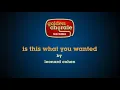 Lagu leonard cohen - is this what you wanted (karaoke)