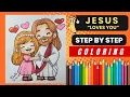 Coloring Jesus loves the Little Children A Biblical Art Journey and Relaxation