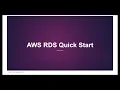 AWS Basics Launch RDS instance to create PostgresSql database and connect using sql client DBeaver
