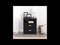 Prepac Yaletown 2 Drawer Tall Nightstand Black