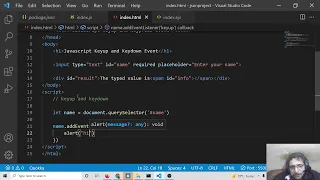 Javascript Keydown Keyup Event to Get Value on Keypress in Textbox Example in Browser LIVE CODE