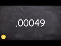 How to write a decimal in scientific notation