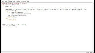 GPA Calculator program in Python