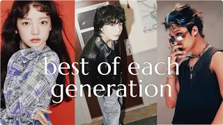 my top kpop songs of each generation