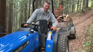 Solis 26 Pulls BIG Logs! Firewood Day with My Cousin