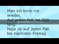 SDP - Die Nacht von Freitag auf Montag (Lyrics)