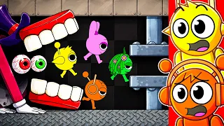 sprunki vs evil caine stickman race 