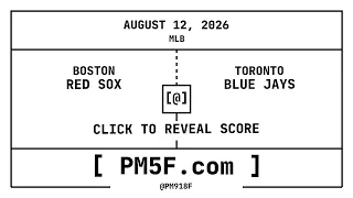 Boston Red Sox BOS Toronto Blue Jays TOR MLB Final Box Score AUGUST 12 2026