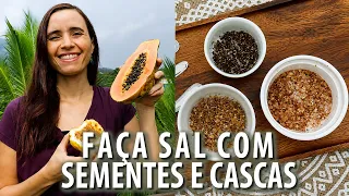 Fiz SAL natural COM SEMENTES E CASCAS! Muitos benefícios e é SURPREENDENTE!
