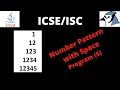 Number Pattern with Space - Program 5 Logic in Java By Piyush Sir