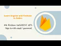 Learn Angular Firebase in Arabic - Firebase Auth REST API