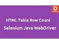 Table Row Count using Selenium Webdriver
