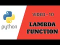 Lambda Function In Python Python Tamil Tutorial Python