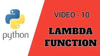 Lambda Function In Python Python Tamil Tutorial Python