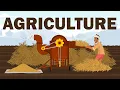 Agriculture Harvesting Threshing Winnowing Farmer Animation