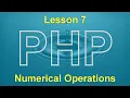 PHP Lesson 7 Numerical Operations