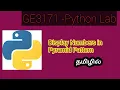 GE3171 - Python PSPP lab Display numbers in pyramid pattern