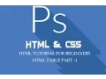 HTML Tutorial For Beginners HTML Table Part-1