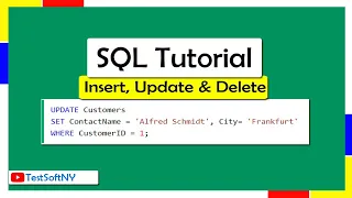 SQL tutorial free from w3schools Part 2 Insert Update and Delete