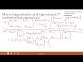L7B - Matrix Diagonalization Finding Eigenvalues Constructing Matrix from Eigenvectors