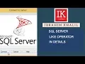 SQL LIKE OPERATOR IN DETAILS IK SOFTBD