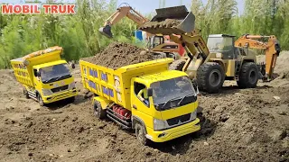 loader rc muat pasir mobil truk canter fuso dump truck rc excavator beko keruk